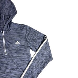ADIDAS Long Sleeve Quarter Zip Hoodie - size L